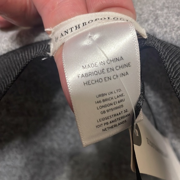 Anthropologie Grey Link Trimmed Fedora NWT - Picture 7 of 8